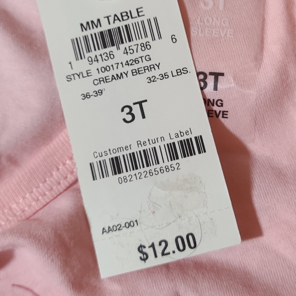 First Impressions Pink Long Sleeve Girls 3T Shirt NWT - Picture 4 of 9